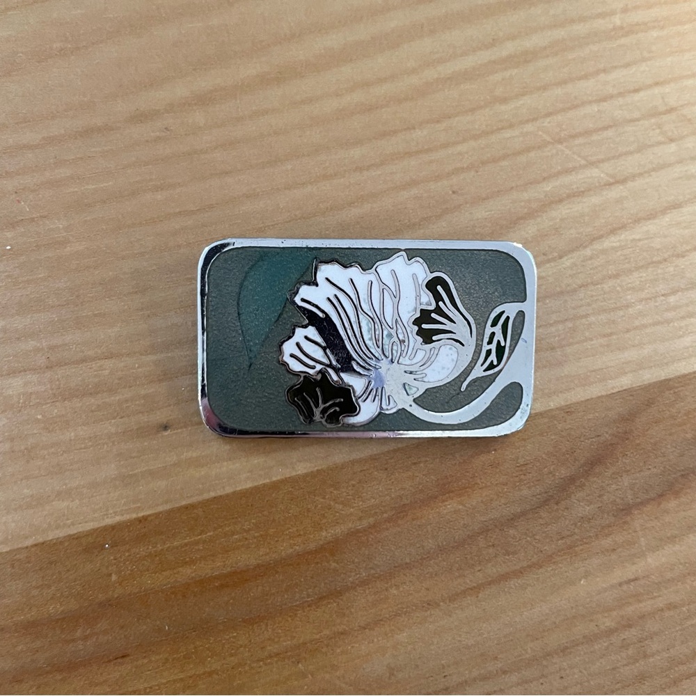 Passille-Sylvestre brooch 4 cm by 2.5 cm. Enamel